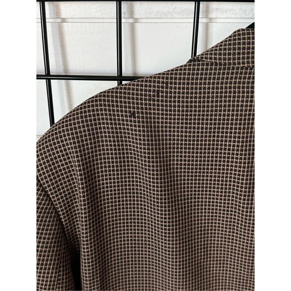 Hugo Boss Einstein Blazer Mens 46R Brown 3‎ Button Vintage 80s USA Union